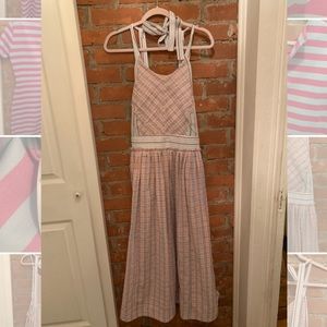 Free People Color Theory Plaid Midi Dress